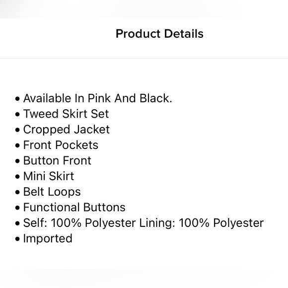 FNova Barbie Pink Tweed Mini Skirt Set 💞🌸 - Picture 4 of 14